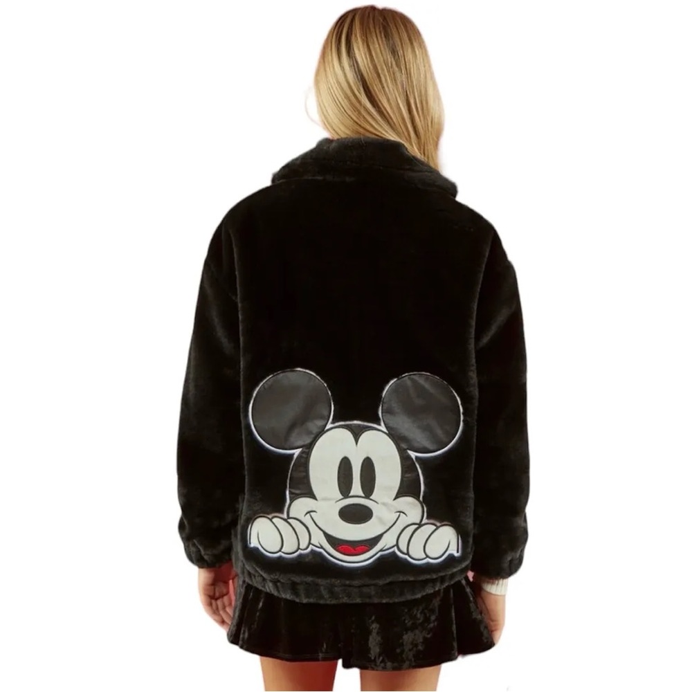 Forever 21 Disney Faux Fur Mickey Mouse Jacket